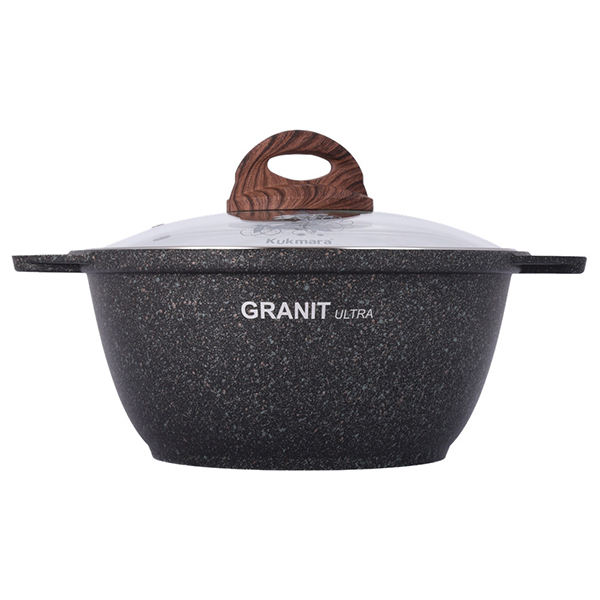 Кастрюля а/пр литая 2,0л стекл/кр Granit ultra original