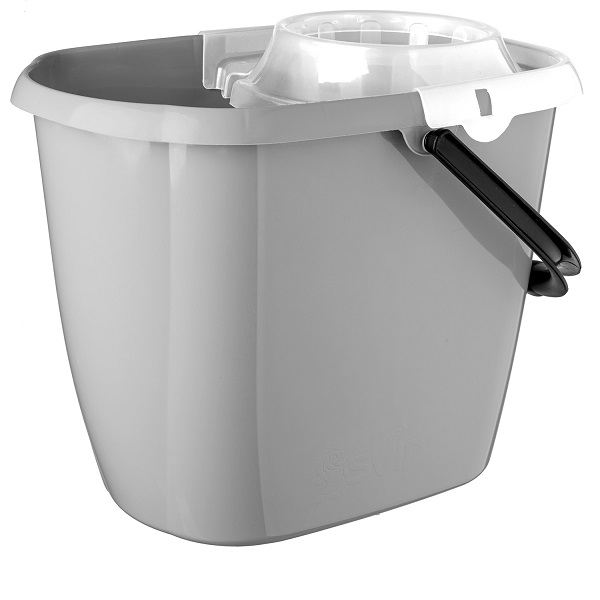 Ведро "Etna" прямоугольное 13л с отжимом МОП (серый)