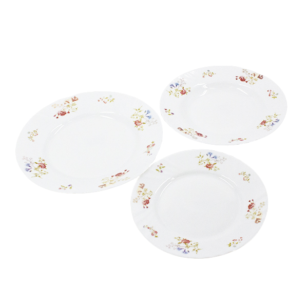 Тарелки из стеклокерамики 18шт (суповая d-23см - 6шт / обеденные d-20см и d-25см - по 6шт)