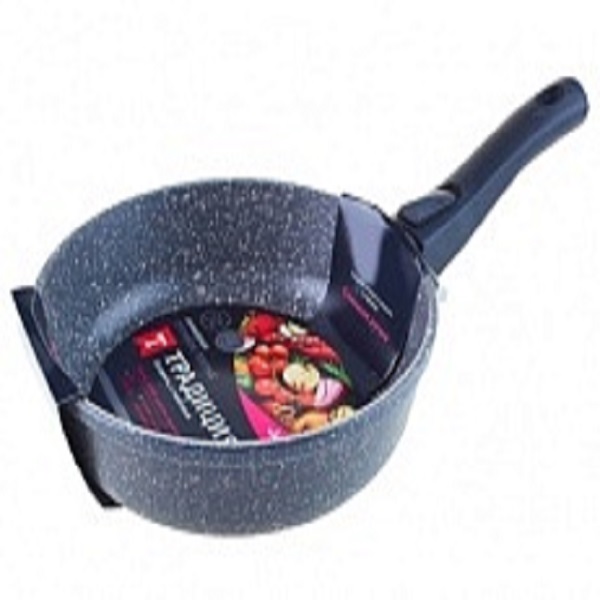 Сковорода а/пр литая 24см съемн/руч Мрамор ТМ Традиция