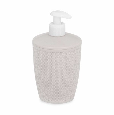 Дозатор для жидкого мыла "Вязаное плетение" (бежевый)(то)