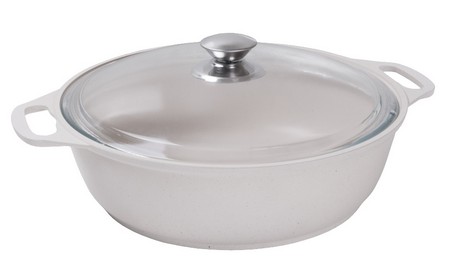 Кастрюля-жаровня 3л со стеклянной крышкой,АП(светлое),линия "Традиция"