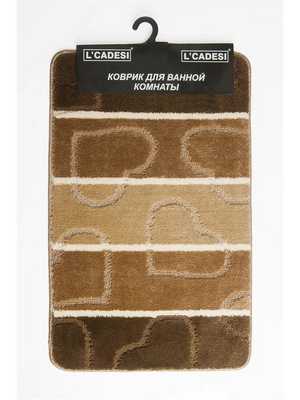 Набор ковриков 2шт. MULTI из пропилен. 50*80см коричневый-бежевый