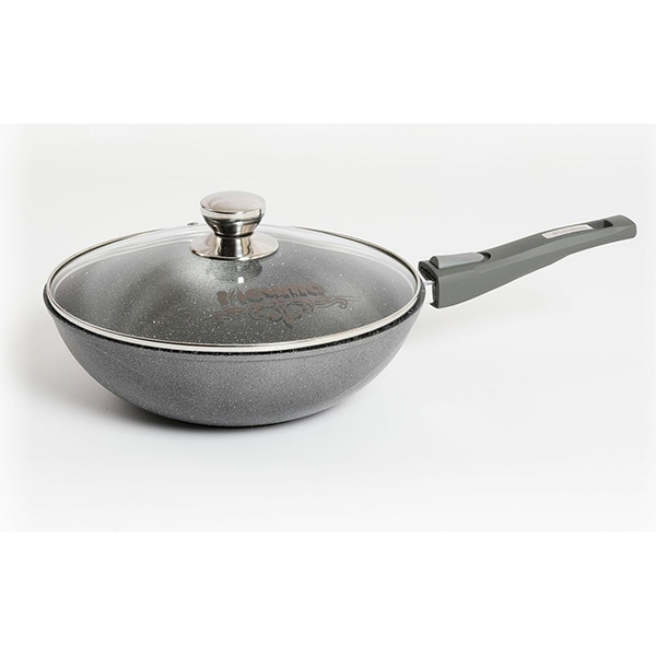 Сковорода ВОК 28 см съемн  ручка "Гранит"