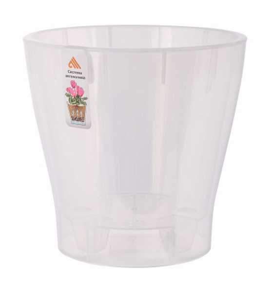 Горшок цв. для орхидеи 3,6л "Лея" двойной (прозрачный)