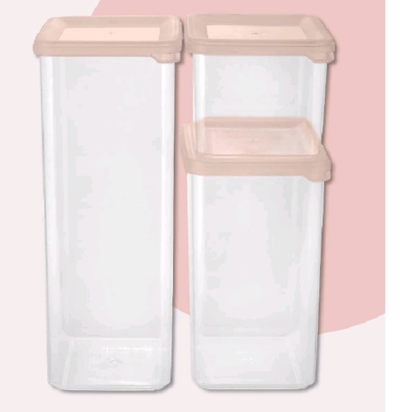 Банка для сыпучих продуктов HELSINKI 1,1л персиковая карамель (то)