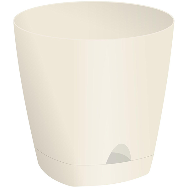 Горшок для цветов AMSTERDAM D110 с прикорневым поливом 0,65л сливочный
