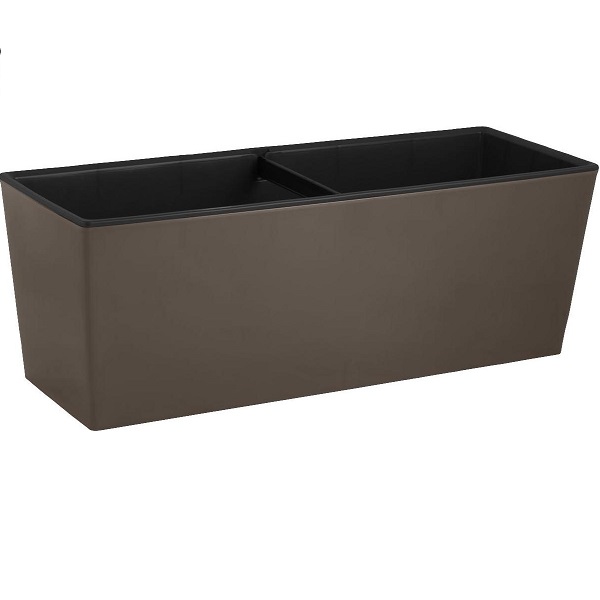 Ящик балконный 40см London Cube с дренажной вставкой француз.платан (то)