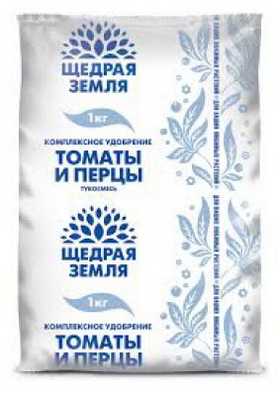 Удобрение минеральное сухое Щедрая земля НЦС  тукосмесь Томаты и перцы 1кг. (20шт.)