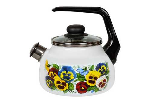 Чайник 2л. со свистком Анютины глазки сферич.