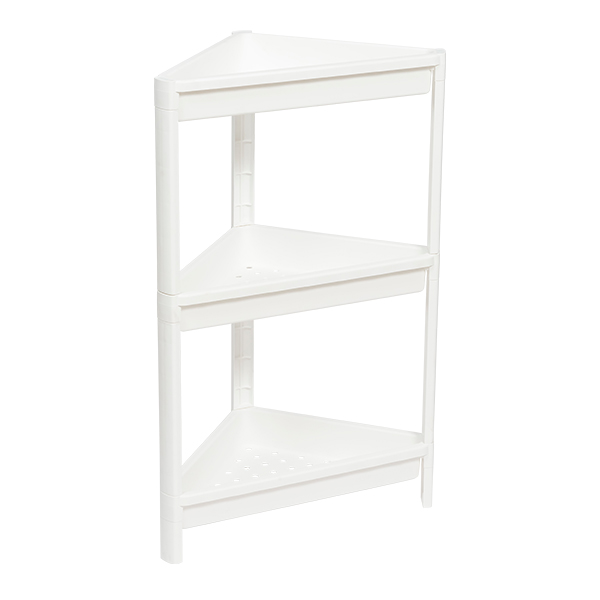 Этажерка угловая VIKEA 3-х ярусная (белый) (то)