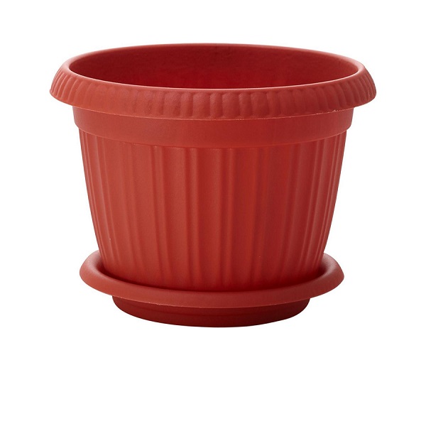 Горшок для цветов "Basil" D230мм, 4л с поддоном (терракотовый)