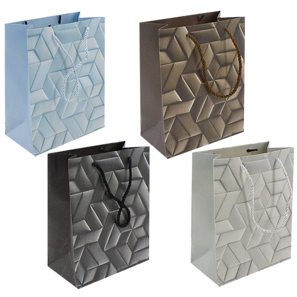 Пакет подарочный бумажный ФАКТУРА 18*10*23см