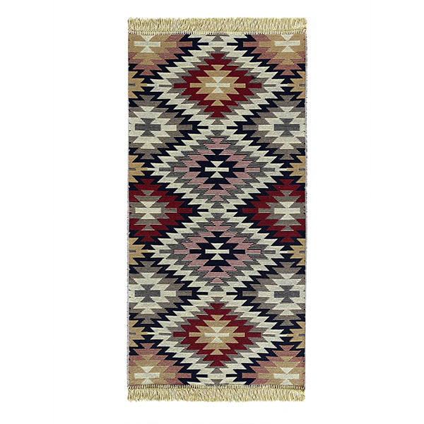 Коврик Kilim GOLD из хлопка 60х90 коричневый-бежевый, Турция