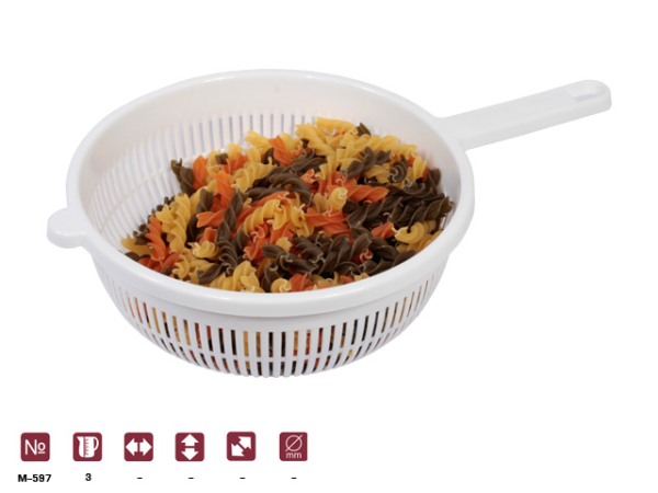 Дуршлаг с ручкой D245мм (микс)