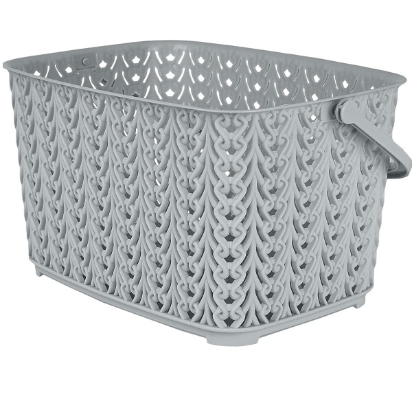 Корзина для хранения Melange 3л с ручкой серый шторм (то)