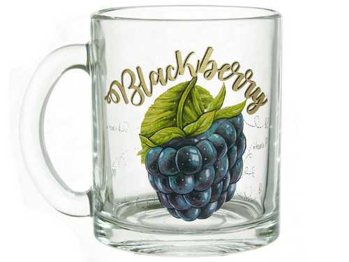 Кружка "Чайная" 320 мл "Полезная ежевика"