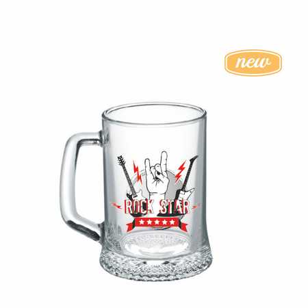 Кружка пивная "Рок" серия "Ладья" 500мл. Набор из 2 шт.