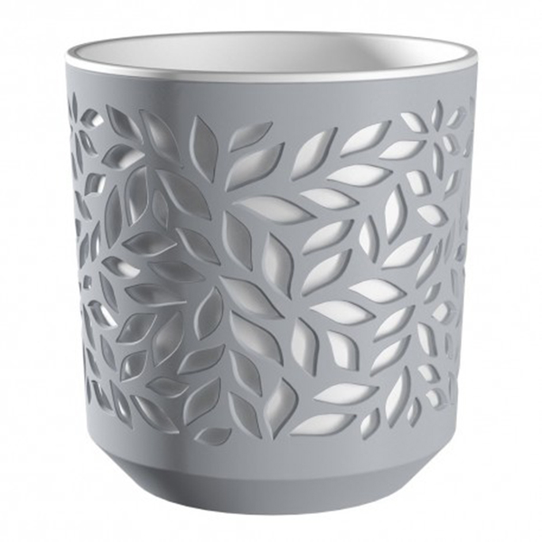 Кашпо Leaves 2,5л Серый/Белый