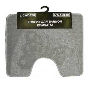 Коврик из полипроп. на латексной основе, "L'CADESI NEW MONO", 42х55см, с вырезом серый