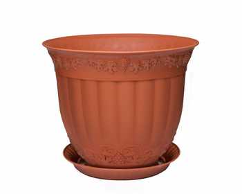 Кашпо "Флора" 9,5 л с поддоном (то)