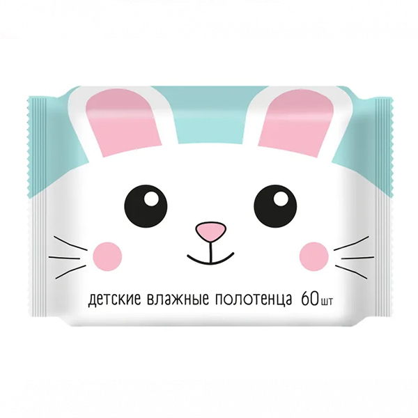 Влажные полотенца  №60 детские с ромашкой и витамином Е