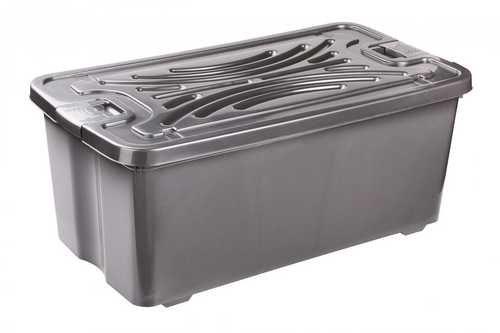 Контейнер "Эконом" 75л с крыш. прямоугольный (микс)(то)