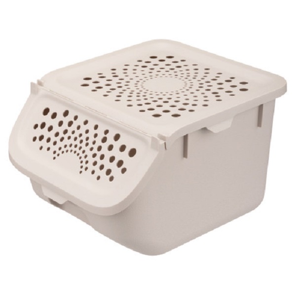 Контейнер для овощей 275х240х175мм 7,8л (Светло-бежевый) (то)