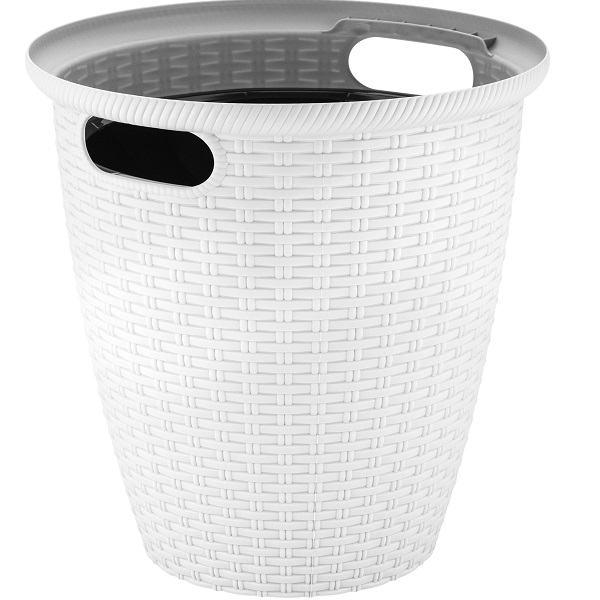 Кашпо напольное Rattan D380мм/30л с внутренним горшком 16л белоснеж.жасмин (то)