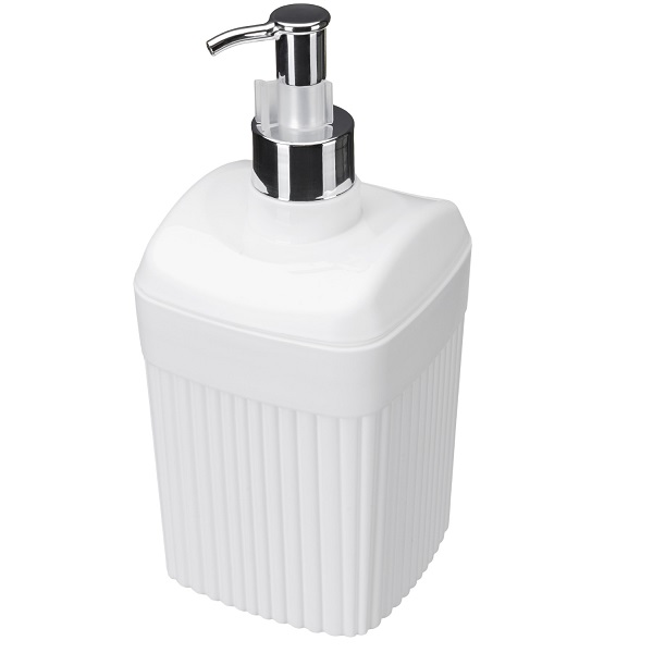 Диспенсер для жидкого мыла "VELVET" 90х90х187мм, 0,65л (белый)(то)