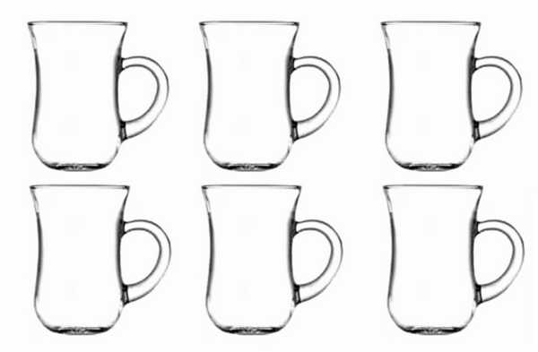 Кружка для чая по-турецки 6шт (Н-9см)