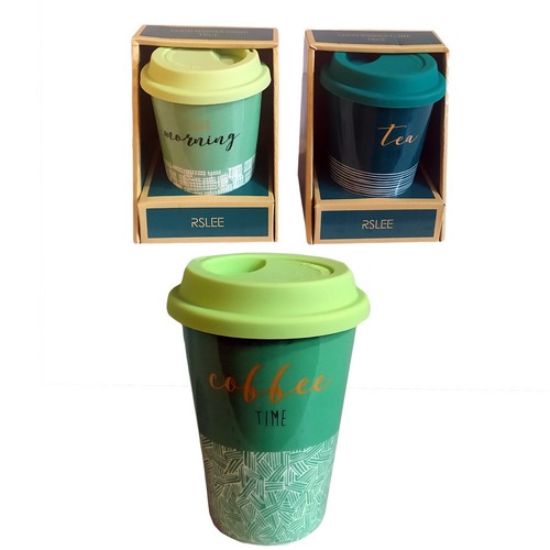 Кружка 400мл в под.уп. и силикон. крышкой для питья