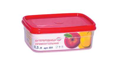 Бутербродница прямоугольная 0,5 л (то)