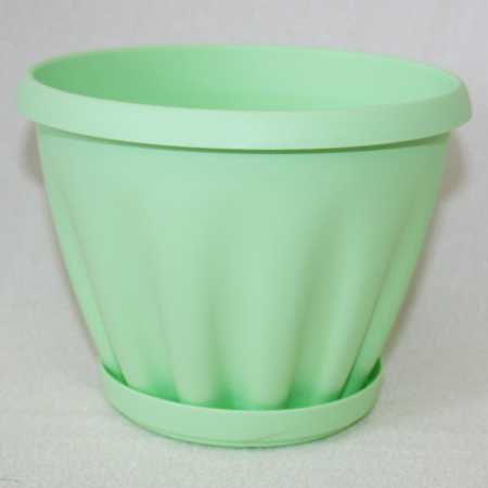 Горшок "Знатный" 0,45л d110мм зеленый