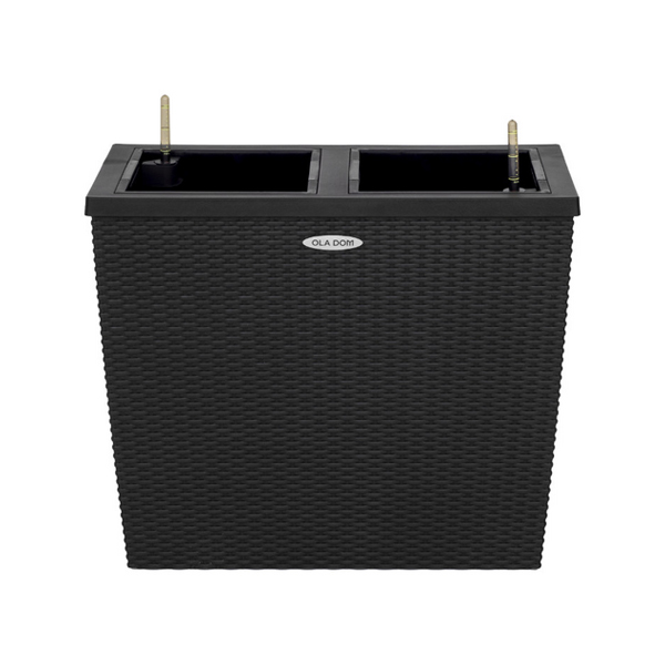 Кашпо RATTAN 28литров OLA DOM (антрацит)