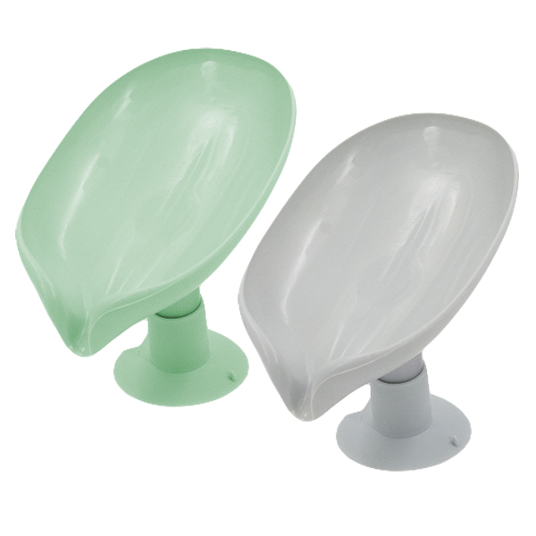 Мыльница пластиковая со сливом, на ножке