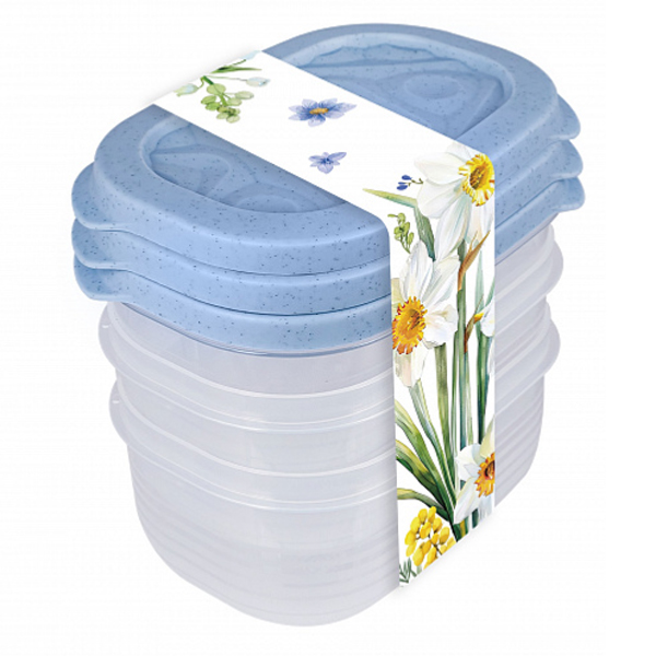 Набор контейнеров Весенний сад 3шт (0,65л)