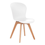 Стул LOFT с деревянными ножками OLA DOM (белый)