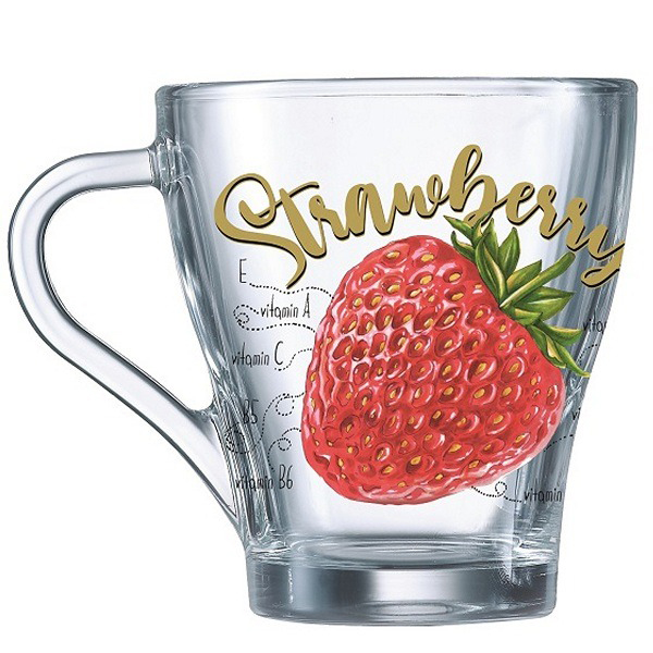 Кружка "Грация" 250 мл "Полезная клубника"