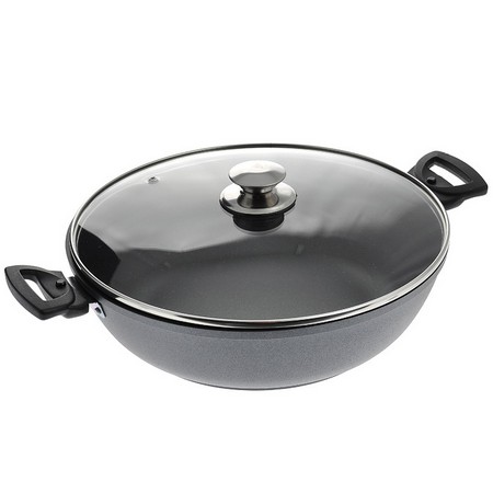 Сотейник 300/85мм со стеклянной крышкой АП