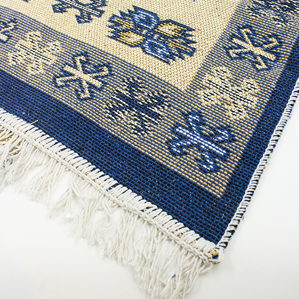 Коврик  Kilim Usak UK01 6120102 50% хлопок. 50% смешанные нити 60х120 синий,Турция
