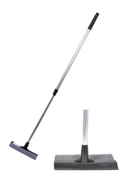 Окномойка 20см, ручка-телескоп 60-97см алюминиевая (черная)