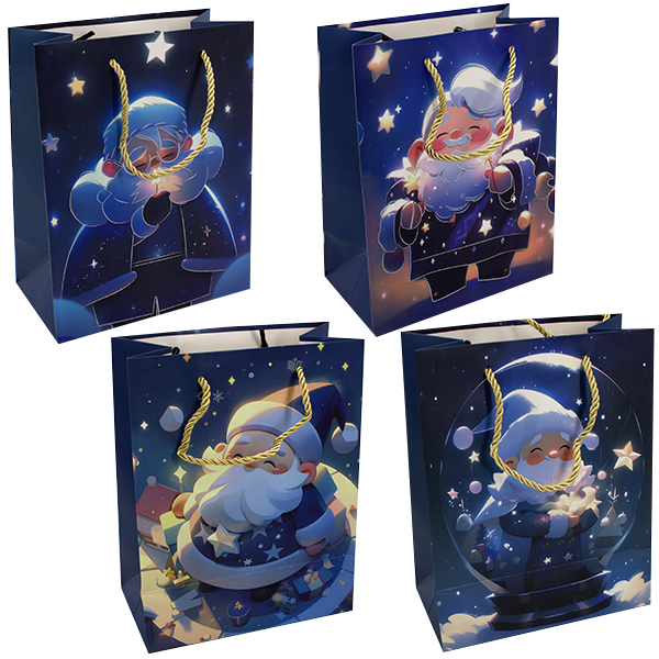 Пакет подарочный НОВОГОДНИЙ 32*26*10см