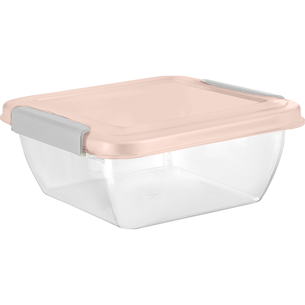 Контейнер для прод. HELSINKI 0,5л квадр. с защелками персиковая карамель