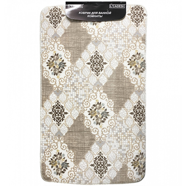 Коврик из полиэстера NOVA 60x100 арт 1016 бежевый Турция