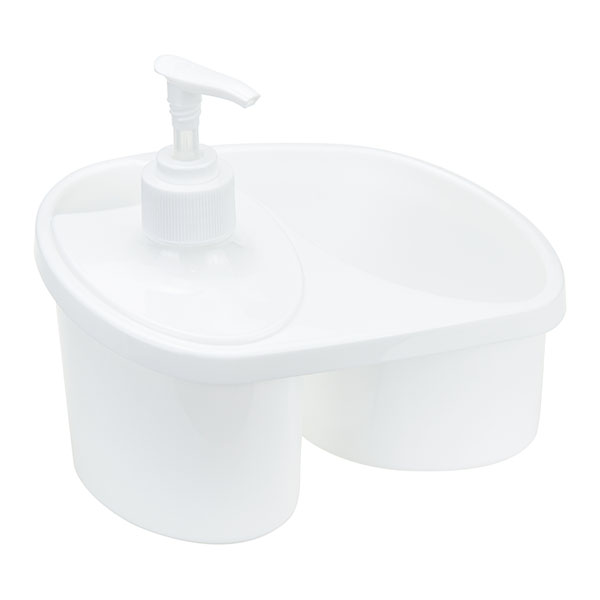 Подставка для моющих средств с дозатором (белый)(то)