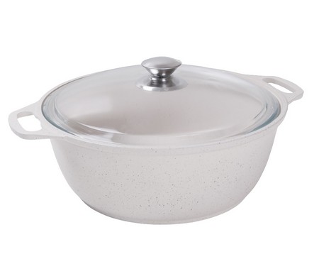 Кастрюля-жаровня 4л со стеклянной крышкой,АП(светлое),линия "Традиция"