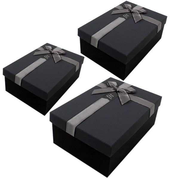 Коробка подарочная набор 3шт (17*12*6см/19*13*7см/22*15*9см)