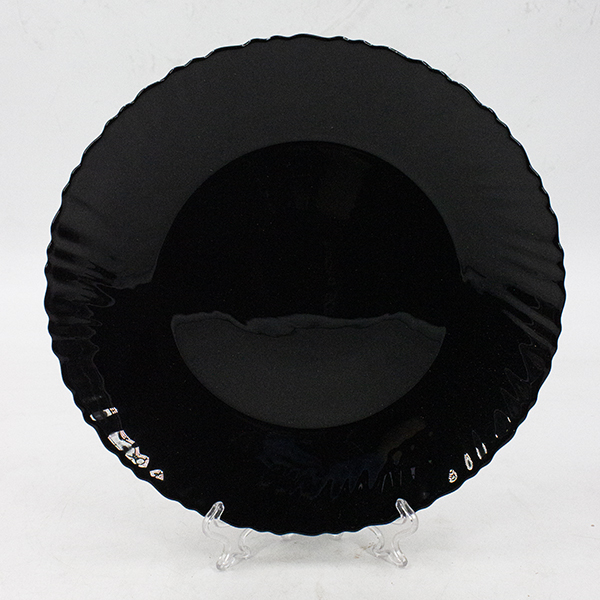 Тарелка обеденная d-27см (дымчатое стекло)