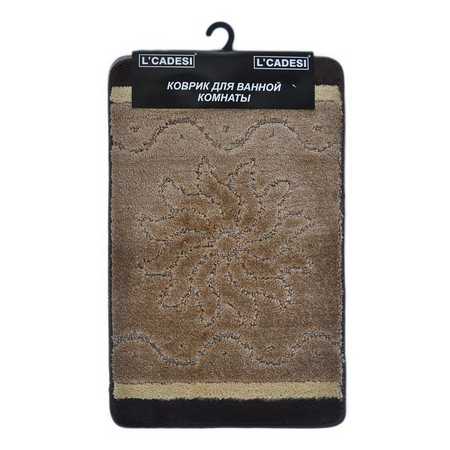 Коврик из полипропилена  HIGH MONO 50*80см,  коричневый, KIBELLA